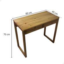 Modern Computer Desk Table With Drawer - 鏽棕色 - 查看 6