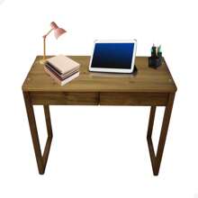 Modern Computer Desk Table With Drawer - 鏽棕色 - 查看 2