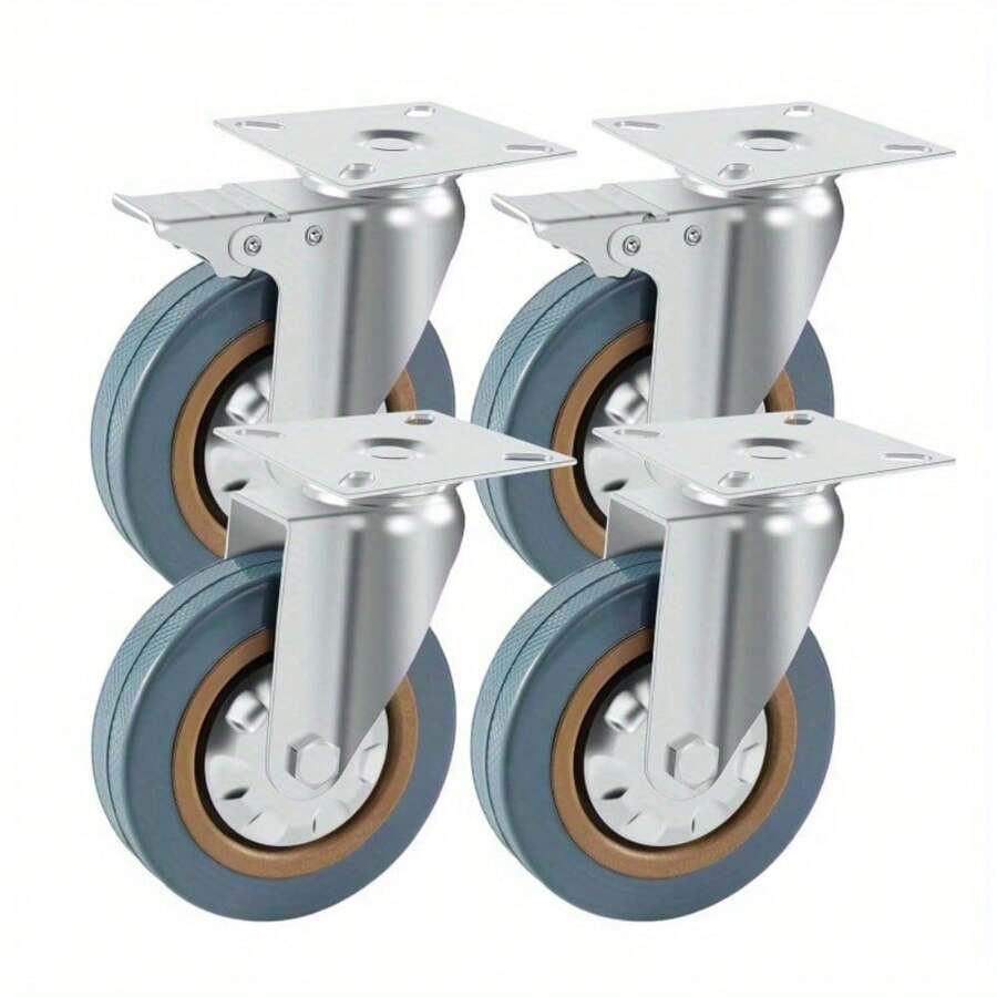 Set Of 4 Heavy Duty Swivel Castor Wheels Casters For Furniture Trolley - Variant1 - View 1