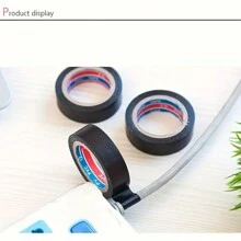 1/5pcs 15m Electrical Insulation Tape, Flame Retardant, High Temperature Resistant, Premium Waterproof Black Electrical Tape - Black (15 Meters Long) - View 9