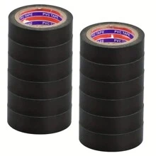 1/5pcs 15m Electrical Insulation Tape, Flame Retardant, High Temperature Resistant, Premium Waterproof Black Electrical Tape - Black (15 Meters Long) - View 5