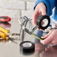 1/5pcs 15m Electrical Insulation Tape, Flame Retardant, High Temperature Resistant, Premium Waterproof Black Electrical Tape - Black (15 Meters Long) - View 13