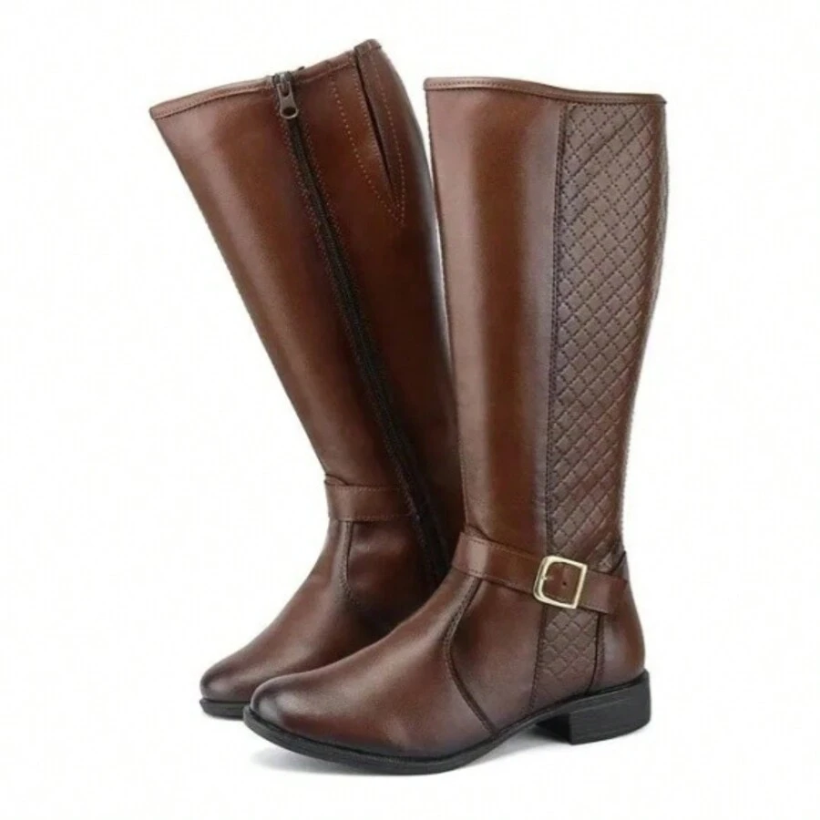 Women's High-Top Boots: Style And Comfort For All Occasions, Quality And Excellence At Your Feet. RT CALÇADOS - Rỉ Nâu - Xem 1