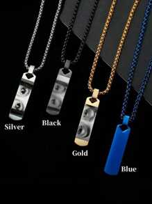 1 chiếc vòng cổ khắc hình mắt tùy chỉnh bằng thép không gỉ, mặt dây chuyền hình mắt, quà tặng ngày lễ tình nhân cá nhân - Nhiều màu - Xem 3