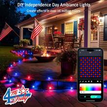 Smart Fairy String Lights, 16.4/33/66 Ft Color Changing Christmas Tree Decorative Lights, Music Synchronization, APP Control And Remote Control, Suitable For Indoor, Outdoor, Halloween, Christmas, Holiday Party Decorations, More Discounts For Multiple Pieces - 皮革燈串 - 查看 8