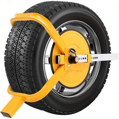 Wheel Clamp Wheel Lock Trailer Lock Extendable Heavy Duty 19" - 23" Steel Car Van Anti Theft Deterrent For Caravan Trailer Cars Small Wheel With 2 Keys