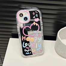 Apple Slogan A Mirror Phone Protective Case Can Be Used As A Makeup Mirror Compatible With IPhone 7/8/11/12/13/14/15/X/XR/Xs/Plus/Pro/Pro Max/SE2 Waterproof Shockproof Anti-Fall Scratch Resistant