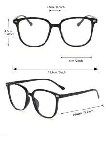 1/2-3 pares de gafas transparentes minimalistas modernas para mujeres, protección ocular diaria, prevención de la fatiga visual, adecuadas para la oficina, la lectura, ver la televisión, los juegos, también se pueden usar como accesorios decorativos - transparente - Ver 10