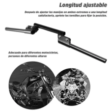Manillar de motocicleta, manillar de motocicleta de 22 mm, manillar ajustable universal para automóvil deportivo, tranvía, ATV, scooter, vehículo todoterreno - Azul - Ver 6