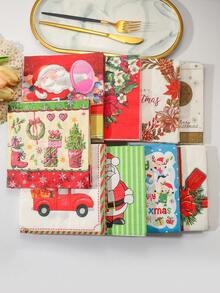 4 Pacchi Assortiti di Tovaglioli di Carta Monouso con Motivi Natalizi, Tovagliette Natalizie per Cena, per Riunioni in Famiglia, Feste di Natale, Ristoranti e Caffè (I Motivi Sono Più Numerosi di Quelli Mostrati Nelle Foto), Speciale Buon Natale - Multicolore - Visualizzare 5