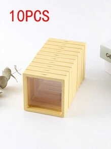 10 件/套粉色 PE 薄膜珠宝包装盒，防水抗氧化，便携式 3D 独立浮动框架膜，适用于戒指、耳环、项链礼品包装情人节返校