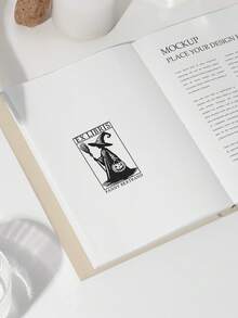 Con dấu sách Halloween tùy chỉnh, tấm bìa sách, quà tặng cho giáo viên - Màu Khaki - Xem 6