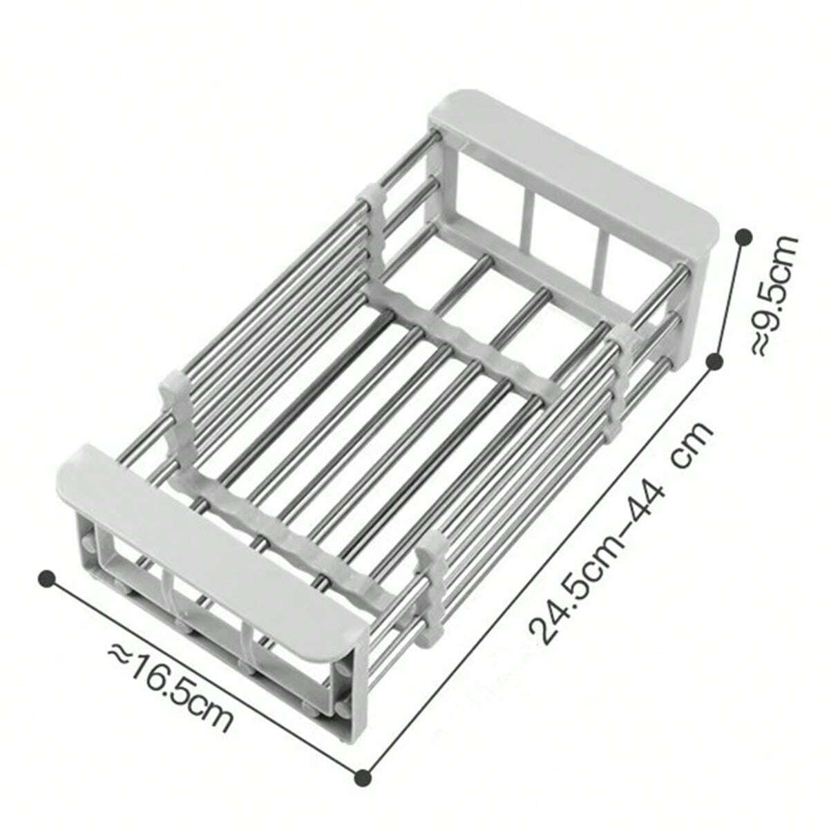 Étagère à vaisselle extensible en acier inoxydable à placer audessus