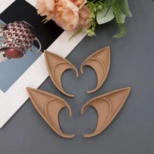 2pcs Short + Long  Ears Halloween Cosplay Party Stage Performance Makeup Festival Props