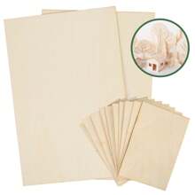 LotFancy Plywood Sheets For Crafts, 14pc Blank Unfinished Basswood Sheets, Thin Rectangle Wood Board Pieces, 2 Sizes - 12Pc 150x100mm (6x4x1/16 In), 2Pc 300x200mm (12x8x1/16 In) - Beige - View 1