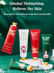 护手霜圣诞新年礼盒套装保湿护手霜套装防裂护手霜旅行装护手霜手部护理（5件装）+单支装 - 彩色 - 查看 2