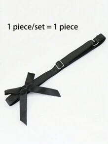 1件/套黑色性感蝴蝶结腿环，女士弹力大腿环，适合派对、情人节等场合