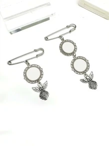 1pc Customized Floral Lapel Pin, Metal Graduation Gift Brooch,Christmas