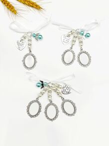 1pc Customized Floral Lapel Pin, Metal Graduation Gift Brooch,Christmas