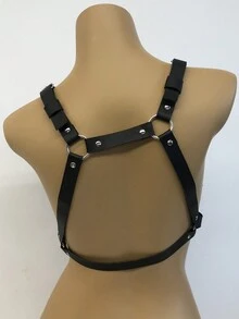 1 件女士纯色胸围腰带，时尚可调节腰部装饰，适合日常穿着紧身胸衣 - 黑色 - 查看 7