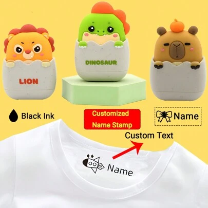 1pc Personalized Name Stamp, DIY Name Seal Office Stamp