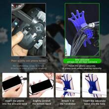 1 Giá đỡ điện thoại xe đạp bằng silicon xoay 360 ° dành cho điện thoại di động 4.0-6.1 inch Giá đỡ điện thoại xe đạp có dây đeo có thể điều chỉnh - Màu xanh lam - Xem 7