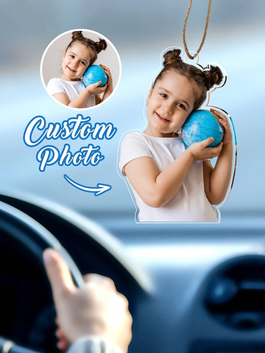 1 pezzo Accessorio personalizzato per appendere foto in auto, decorazione auto personalizzata, decorazione interna auto con foto di famiglia, accessorio personalizzato per foto in auto, decorazione interna auto, regalo foto specchio retrovisore, regalo di compleanno, regalo anniversario, regalo per coppia, regalo foto di famiglia, regalo per fidanzato/marito/papà, regalo per fidanzata/moglie/mamma