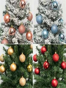 24 piezas/Caja Bolas de Navidad Mini de 4 cm/2.9 cm, Adornos colgantes a prueba de roturas para Navidad, cumpleaños, San Valentín, fiesta de bodas, hogar, oficina, exterior, árbol de Navidad, crear ambiente navideño, regalo de Navidad