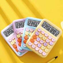 1 件紫色迷你糖果系列计算器，有两种款式供您选择，无电池计算机，可爱精致的女生办公用品，非常适合考试财务会计计算 - 紫丁香色 - 查看 11