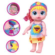 Boneca Baby Dia De Beleza Alive Pinte As Unhas, Com Tatuagens - Super Toys - Amarelo - Visão 2