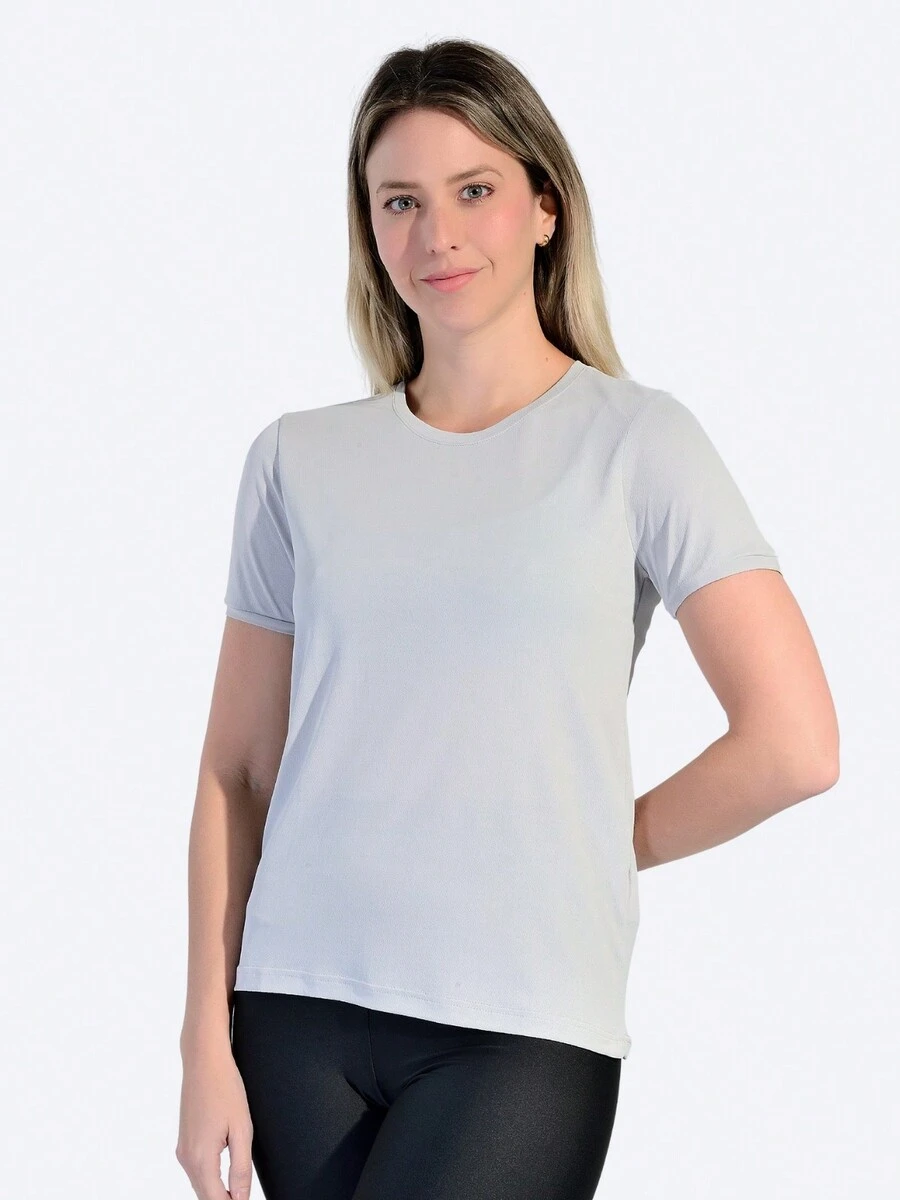 WOMEN'S FITNESS GYM T-SHIRT - Gris - Ver 1