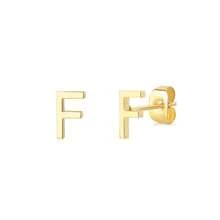 1 par de brincos de aço inoxidável com letras iniciais para mulheres, brincos de cor dourada, brincos de piercing, joias da moda para presente de Natal