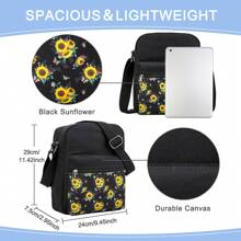 VASCHY VASCHY Girls' Vintage Small Water-Repellent Canvas Shoulder Bag Crossbody Bag Teenager Bag With Adjustable Shoulder Strap Yellow