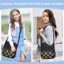 VASCHY VASCHY Girls' Vintage Small Water-Repellent Canvas Shoulder Bag Crossbody Bag Teenager Bag With Adjustable Shoulder Strap Yellow