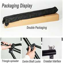 3M Photography Backdrop Stand Kit Professional Background Studio Green Screen - Black - View 7