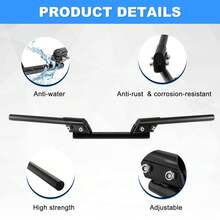 Manillar de motocicleta, manillar de motocicleta de 22 mm, manillar ajustable universal para automóvil deportivo, tranvía, ATV, scooter, vehículo todoterreno - Azul - Ver 3