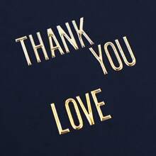 3D立体烫印英文字母气泡贴纸，立体金色视觉效果，1英寸大尺寸单张装饰贴纸，DIY手账配件金属立体粘贴贴纸，毕业帽装饰，节日礼物装饰贴纸，适用于DIY手工、剪贴簿、日记本、水瓶、笔记本电脑、手机壳等。返校用品，毕业季装饰贴纸 - 金色 - 查看 8