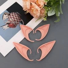 2pcs Short + Long  Ears Halloween Cosplay Party Stage Performance Makeup Festival Props