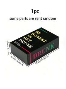 1 Box Of English Version BE HONEST OR GET DRINK Sincere Drinking, Casual Gathering Game Cards,Drinking Games,Drinking Game,Card Games - Multicolor - View 2