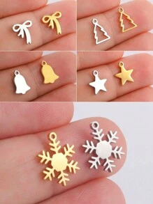 5 cái/gói Bùa Giáng sinh bằng thép không gỉ dùng làm đồ trang sức, vòng cổ, vòng tay, hoa tai thủ công DIY - loạt phim giáng sinh - Xem 9