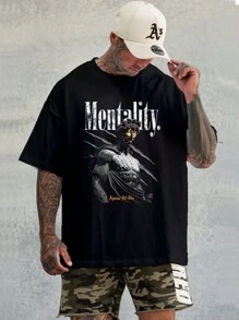 Mentality Men's Oversized T-Shirt Long Sleeve Training Shirt - màu đen - Xem 1