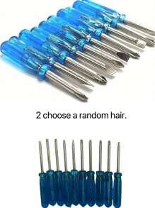 10pcs Blue Mini Screwdriver Set, Toy 2mm Crossword Puzzle Repair Tool, Suitable For Exercising Hands-On Ability, Small Repair Tool, Crystal Screwdriver Tool, Halloween, Christmas, Thanksgiving Gift, Tools For Men - View 11