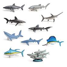 11 piezas/Conjunto de juguetes de modelo de animales marinos realistas - Multicolor - Ver 11