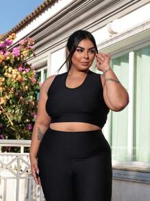 Kit 3 Cropped Top Style Double Front Plus Size Basic Simple Gym - Nhiều màu - Xem 4