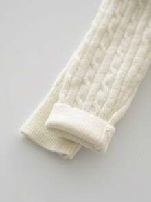 女士优雅纹理圆领毛衣，长袖刺绣套头衫