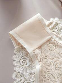 3pcs Scalloped Lace Floral Lace Trim  Sexy Panty Set - Multicolor - View 7