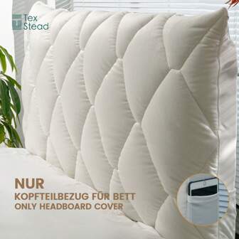 1 stuk effen gekleurde verdikte bedhoofdbordhoezen, zeer elastische Dustorof beschermende bedhoofdbordhoes, huidvriendelijk en zacht voor een- en tweepersoonsbedden.