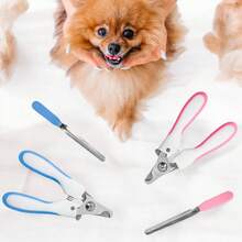 Stainless Steel Pet Nail Clipper With File, Limiter And Stainless Steel Lock For Cats, Dogs, Rabbits, Dogs, Birds, Rodents - 淺粉色 - 查看 1