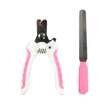 Stainless Steel Pet Nail Clipper With File, Limiter And Stainless Steel Lock For Cats, Dogs, Rabbits, Dogs, Birds, Rodents - 淺粉色 - 查看 4