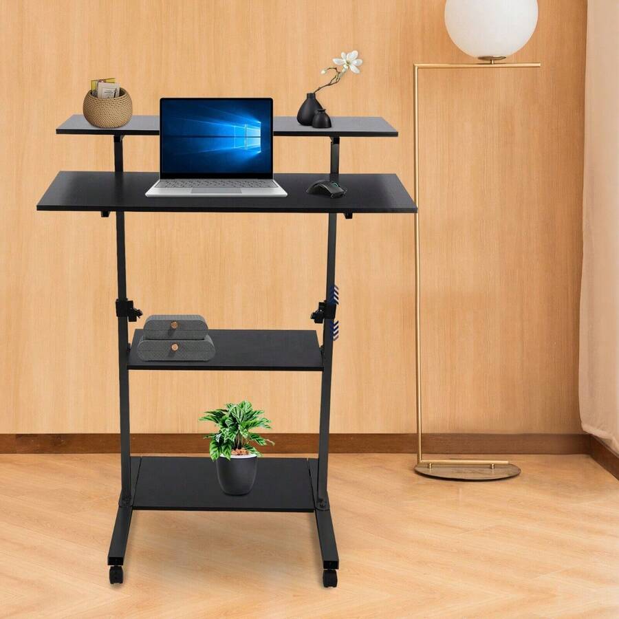 CNCEST Stand Up Desk Wide Mobile Stand Up Desk Height Adjustable